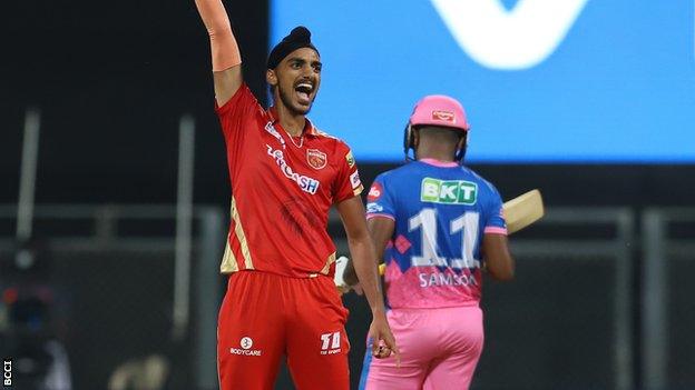 Arshdeep Singh celebrates