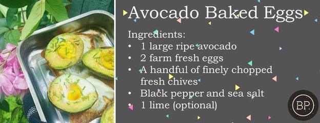 Avocado baked eggs recipe