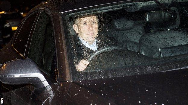 Stewart Regan drives away from Hampden after stepping down as SFA chief executive