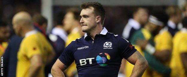 Stuart Hogg after Scotland are beaten by Australia in the 2016 Autumn Tests