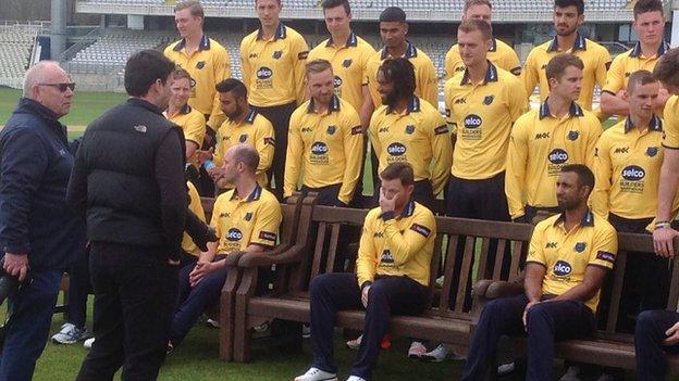 Ian Bell at Warwickshire's annual photocall