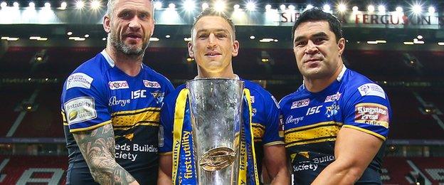 Jamie Peacock, Kevin Sinfield and Kylie Leuluai