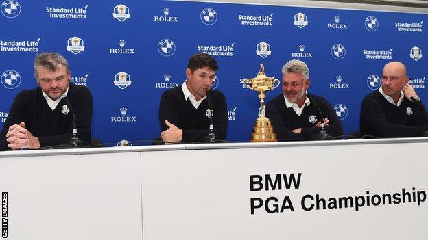 Paul Lawrie, Padraig Harrington, Darren Clarke and Thomas Bjorn