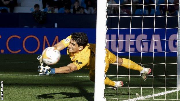 Yassine 'Bono' Bounou makes a save for Spanish side Sevilla