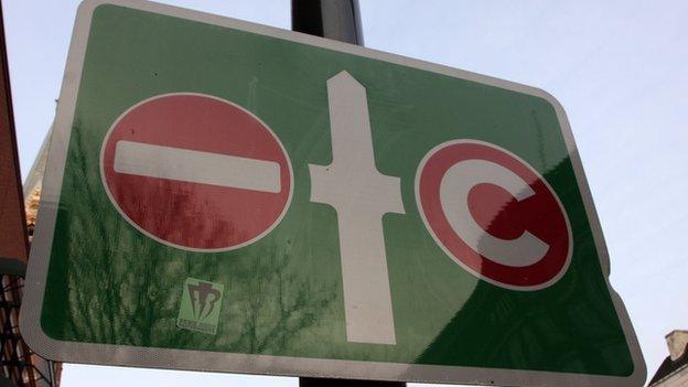 Congestion charge zone sign