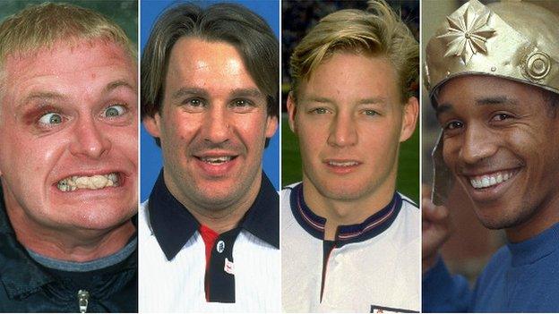 Paul Gascoigne, Paul Merson, David Batty and Paul Ince