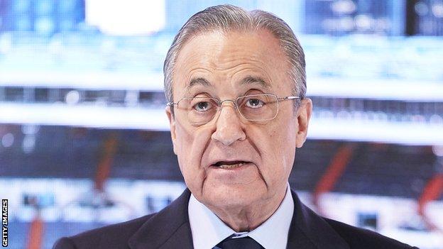 Real Madrid president Florentino Perez