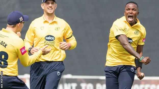 Fidel Edwards takes three wickets in the first over