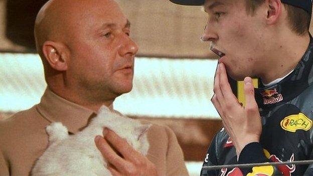 Donald Pleasance playing Blofeld and Daniil Kvyat