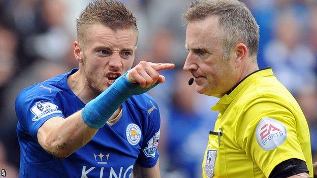 Jamie Vardy and Jonathan Moss