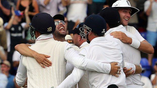 England celebrate