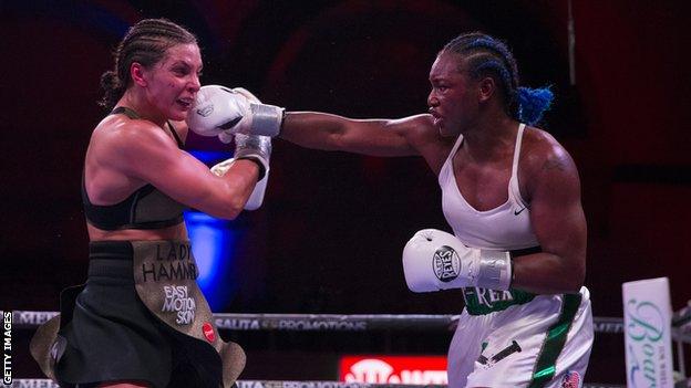 Claressa Shields and Christina Hammer