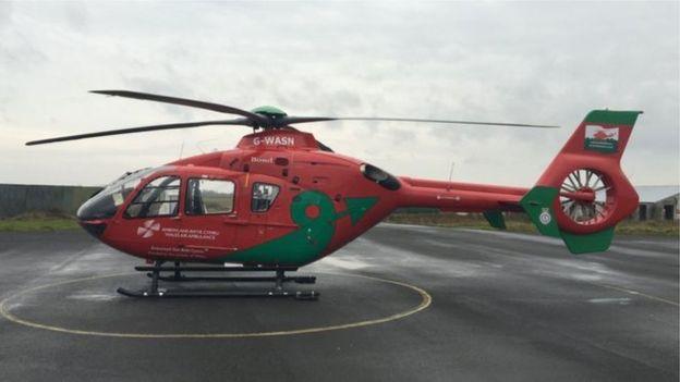 Air ambulance helicopter