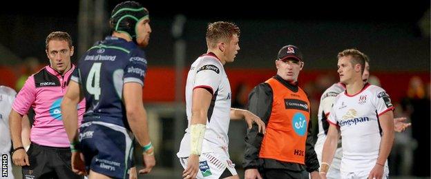 Ulster's Matty Rea is sent off