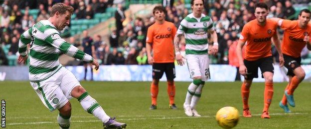 Kris Commons smashes in his first goal from the penalty spot