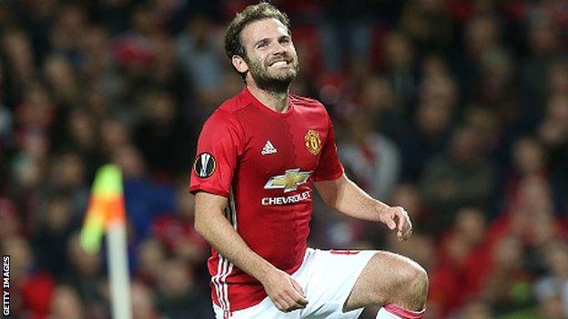 Manchester United and Spain midfielder Juan Mata