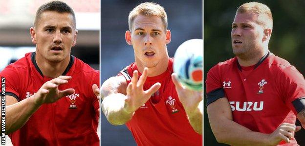 Jonathan Davies, Liam Williams and Ross Moriarty