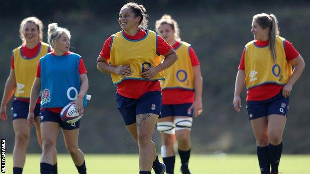 Shaunagh Brown in England training