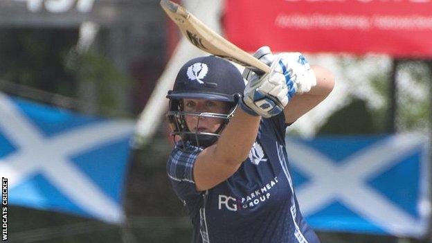 Kari Anderson plays a shot during her unbeaten half-century