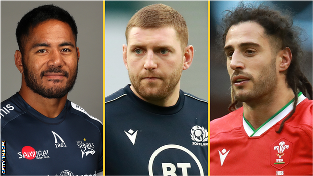 Manu Tuilagi, Finn Russell and Josh Navidi