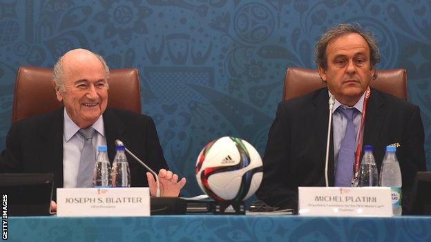 Sepp Blatter and Michel Platini