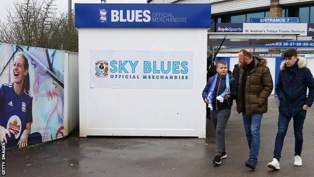 Coventry City merchandise at St Andrew's