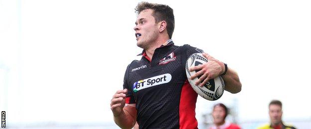 Chris Dean runs in Edinburgh's first-half try unopposed