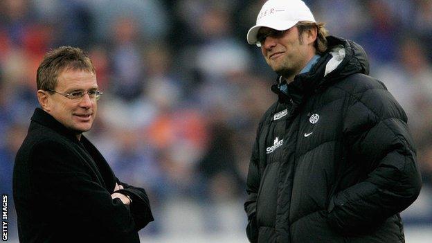 Ralf Rangnick and Jurgen Klopp