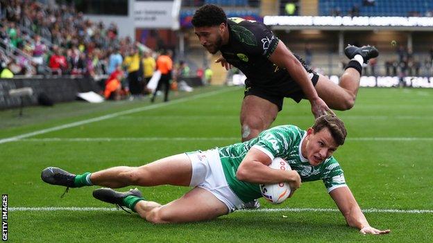 Louis Senior scored two tries for Ireland