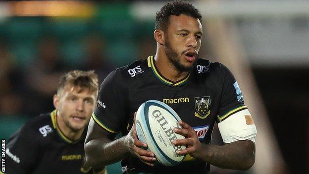 Courtney Lawes in action for Northampton