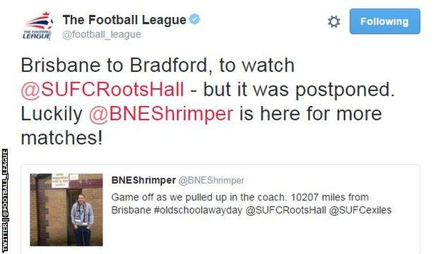 Football League tweet