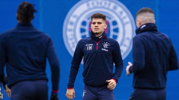 Ianis Hagi in training with Rangers