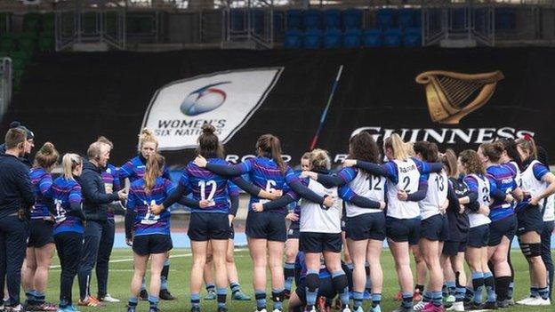 Scotland Women trained at Scotstoun Stadium on Friday before Saturday's match was called off