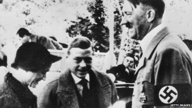 Duke and Duchess of Windsor meet Adolf Hitler in October 1937