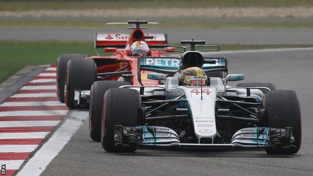 Lewis Hamilton and Sebastian Vettel