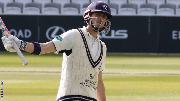 Middlesex batsman John Simpson