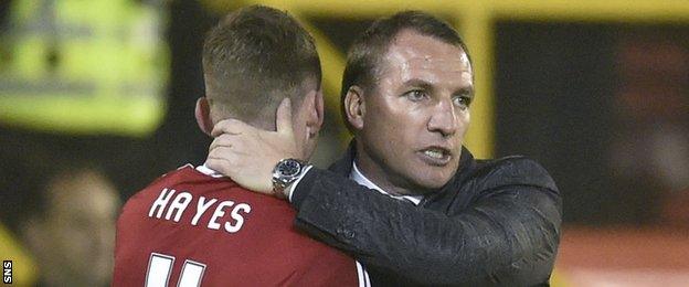 Jonny Hayes and Brendan Rodgers