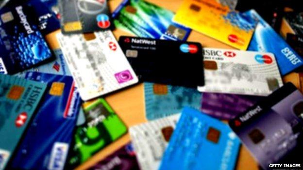 a selection of credit cards