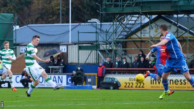 Callum McGregor scores for Celtic against Inverness Caledonian Thistle