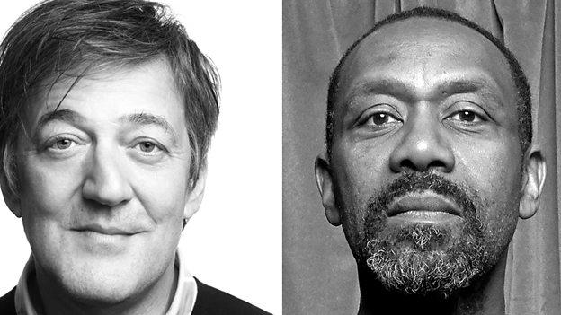 Stephen Fry on the left and Sir Lenny Henry on the right