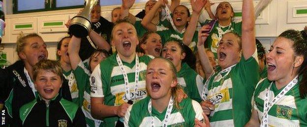 Yeovil Town Ladies celebrate