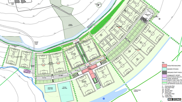 MK Dons training ground plan for Cosgrove