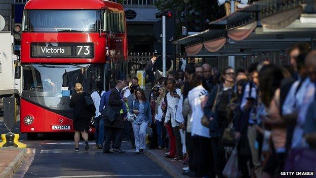 Queues outside Victoria station on 9 July