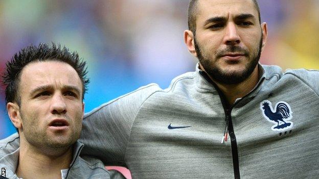 Mathieu Valbuena and Karim Benzema