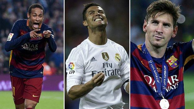 Neymar, Ronaldo, Messi