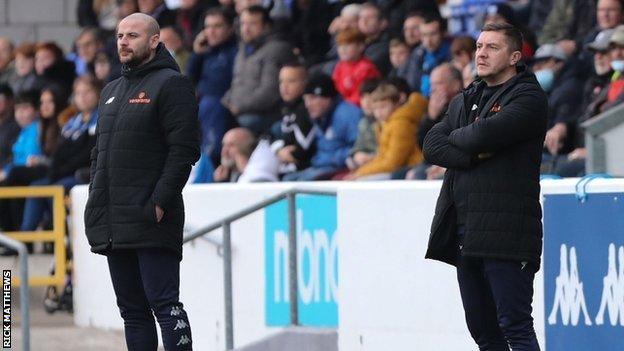 Bernard Morley (left) and Anthony Johnson took over as joint bosses at Chester following their relegation from the National League in 2018