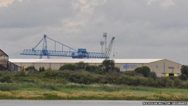 Associated British Ports site at the Port of Newport