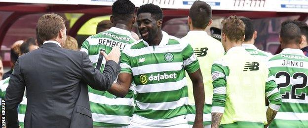 Kolo Toure and Celtic manager Brendan Rodgers