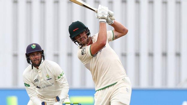 Roman Walker in action against Glamorgan