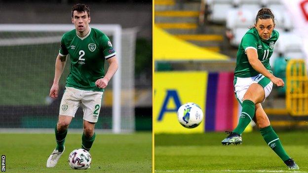 Republic of Ireland captains Seamus Coleman and Katie McCabe